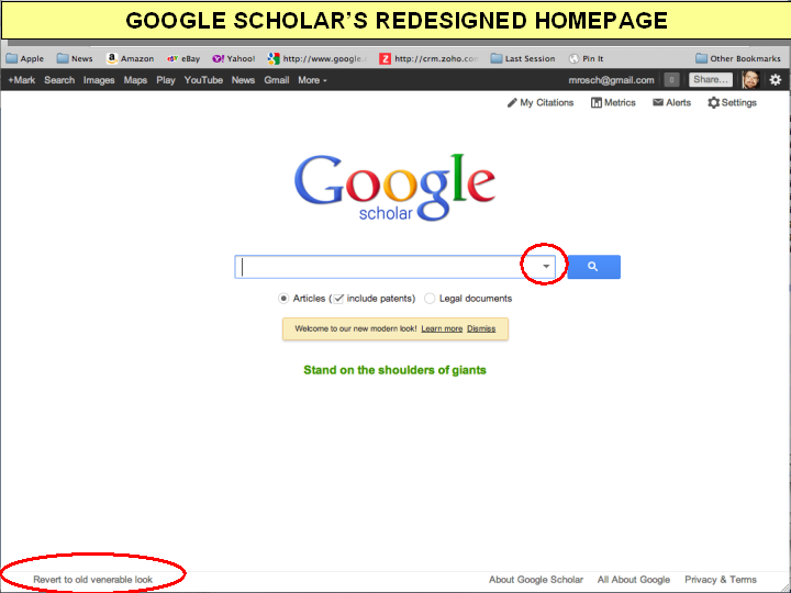 Google Scholar Updates Search Interface | Hides, Reduces ...