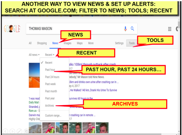 Google News Alerts