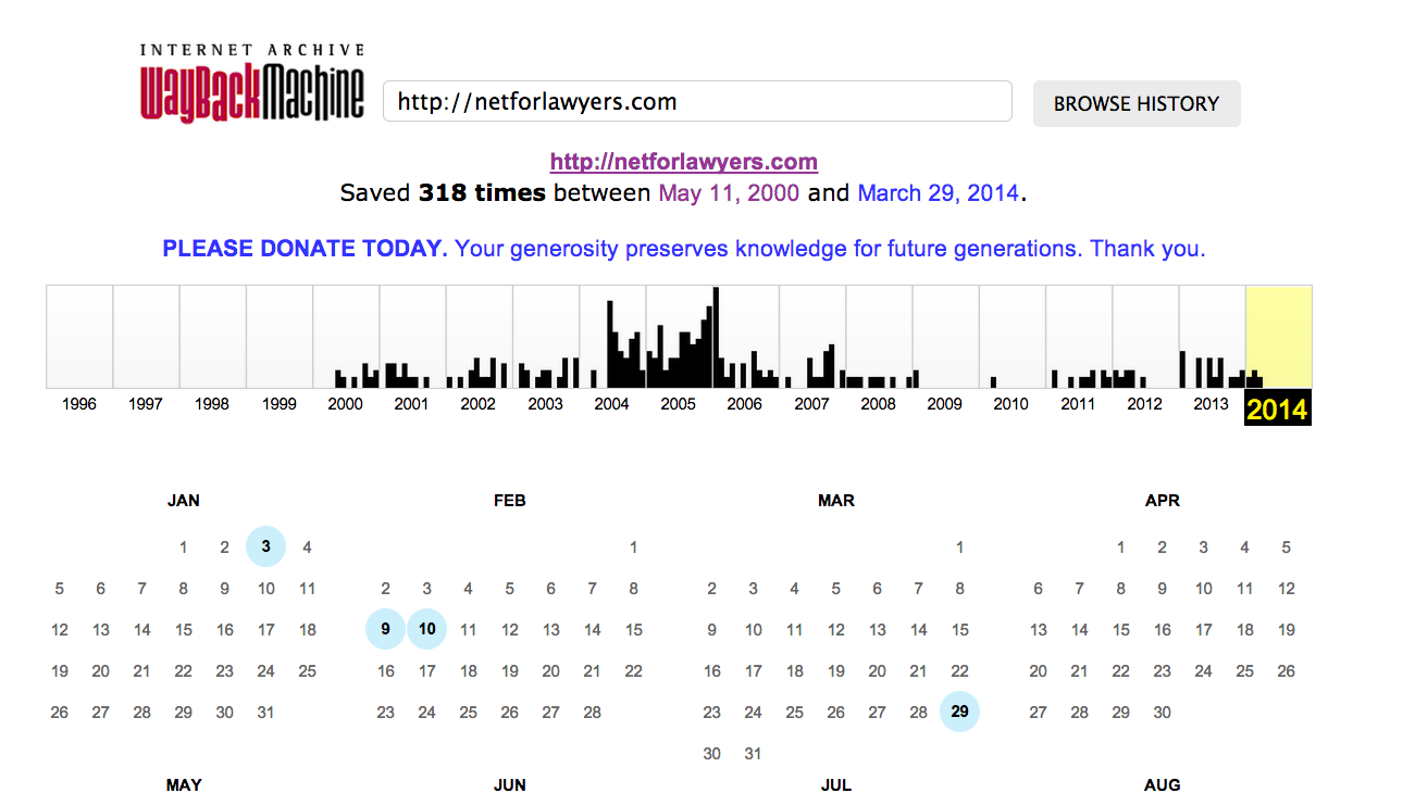 archive.org wayback machine search